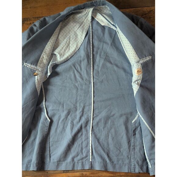 Peter Millar XXL Blue Linen Cotton Sport Coat Blazer Prep Coastal Grandfather - Picture 3 of 7